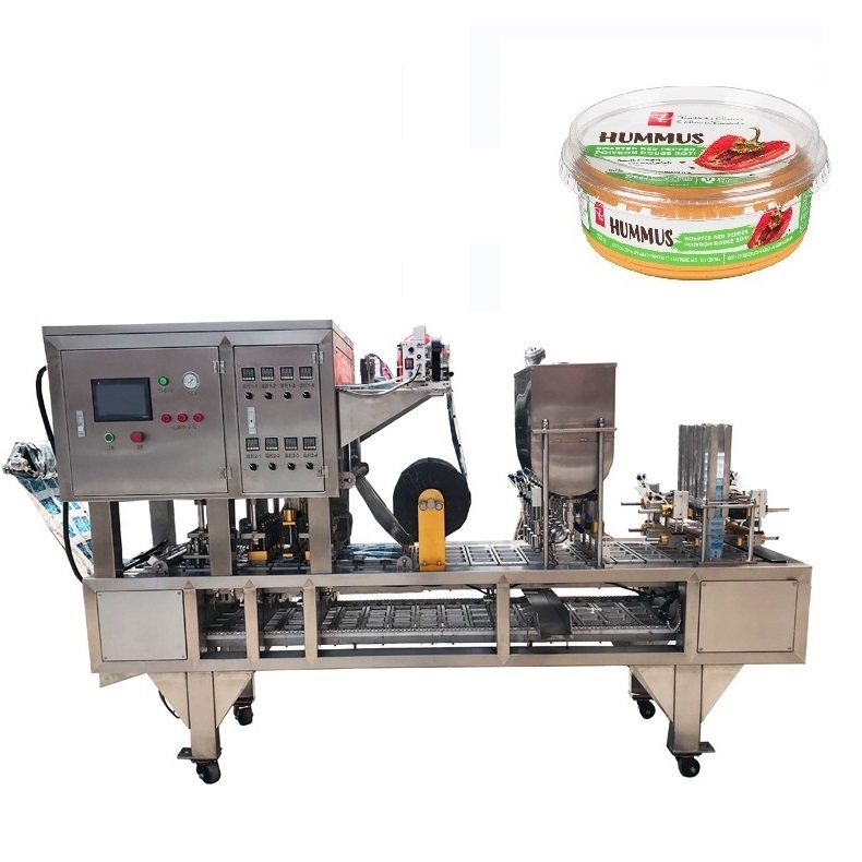 Gasspoelen Fruitjam Salade Dressing Cup Vullen Sluitmachine