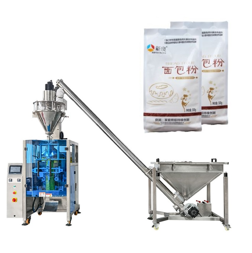 Hoge Nauwkeurigheid Automatische 200g 500g 1kg Melkpoeder Tarwemeel Poeder Vullen Verpakkingsmachine VFFS Machine